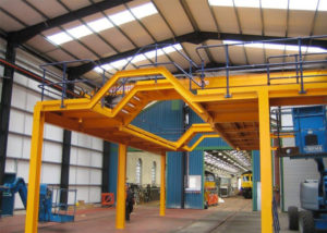 PMS Fabrications - Carlisle, Cumbria. Mezzanine Floor, Mezzanine Steelwork, Steel Mezzanine.