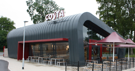 Image of a steel clad building for Costa